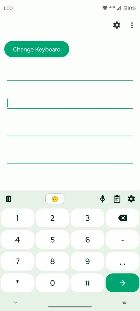 Fossify Keyboard: Number layout