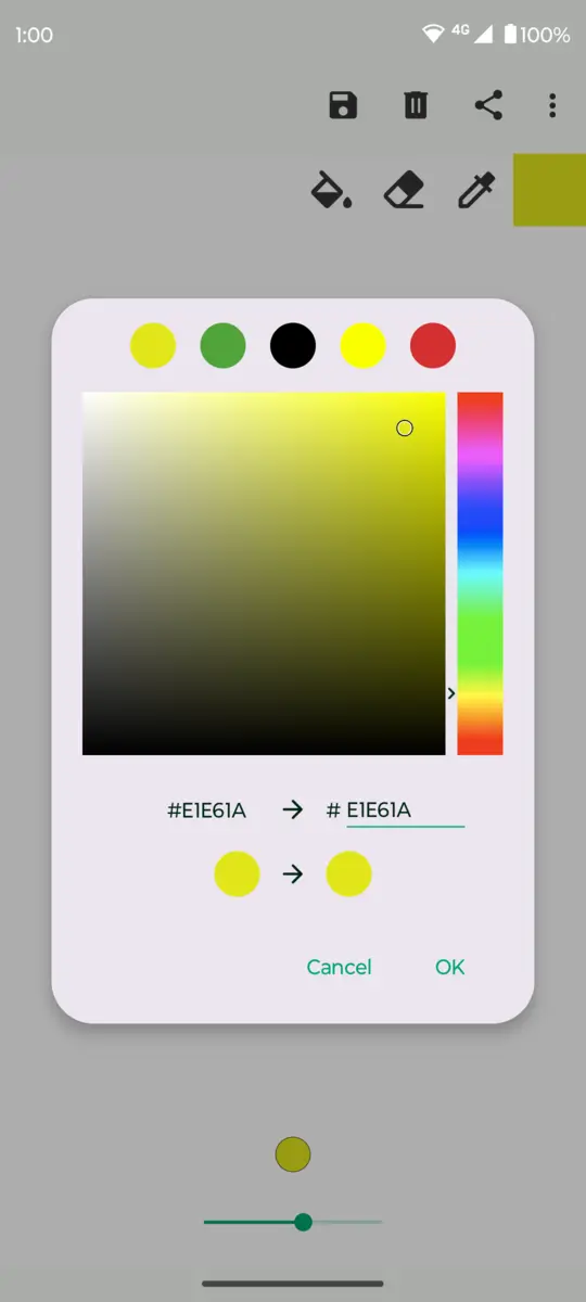 Fossify Paint: Color picker