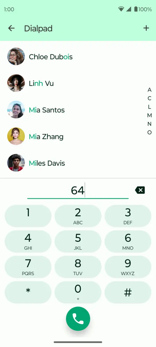 Fossify Phone: Dialpad